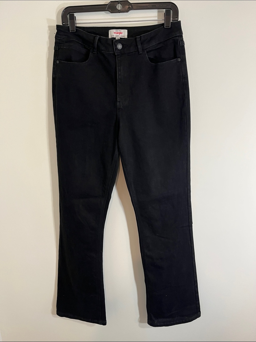 Wrangler black denim jeans 10/30